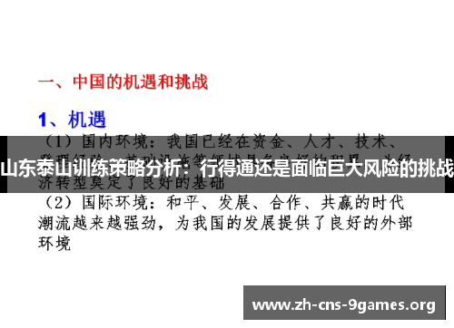山东泰山训练策略分析：行得通还是面临巨大风险的挑战