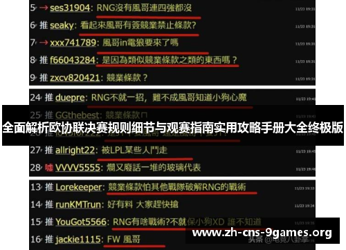 全面解析欧协联决赛规则细节与观赛指南实用攻略手册大全终极版